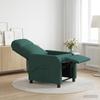 Massage Recliner Dark Green Fabric