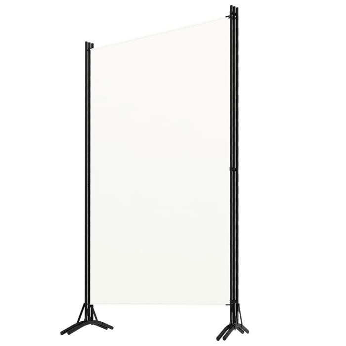 VidaXL Paravent 3 Panneaux, 260x180 cm, Tissu Polyester & Structure en Fer, Blanc, Écran de Confidentialité Pliable, Cloison 320731