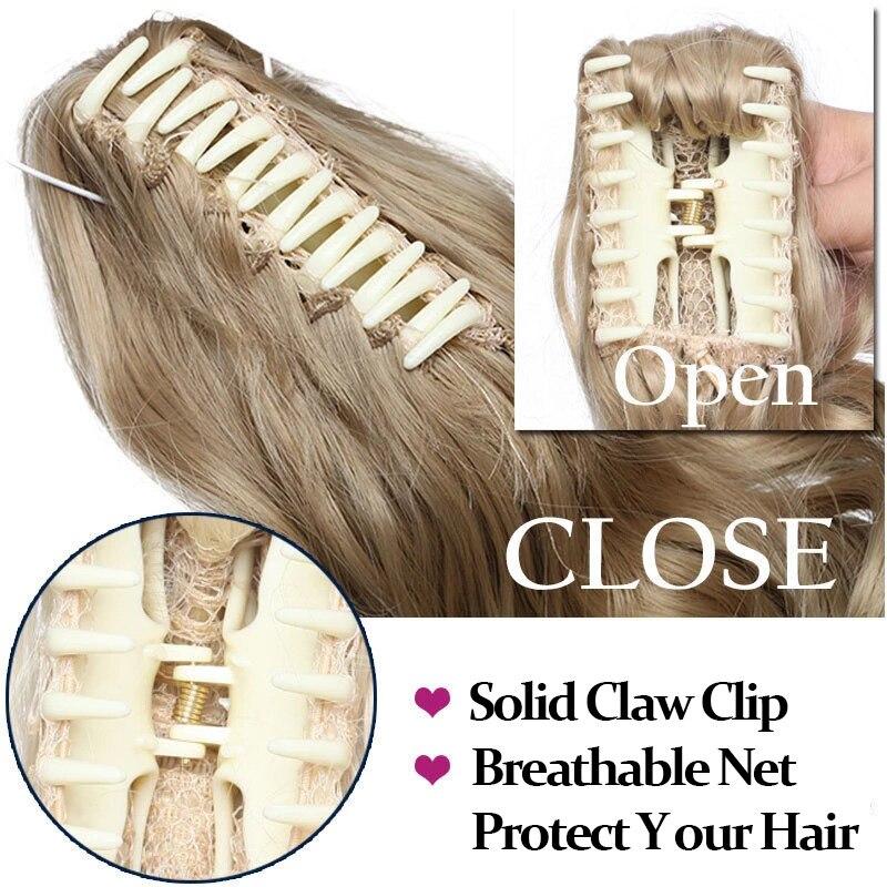 20Inch Synthetic Women Claw On Ponytail Clip In Hair Extensions Wavy Curly Style Pony Tail Hairpiece