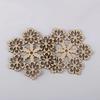 10pcs Wooden Embellishments with String Christmas Decoration Snowflake Pattern