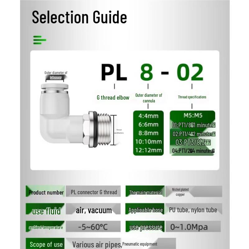 Langsaizebo PL G Thread Air Hose Quick Connector