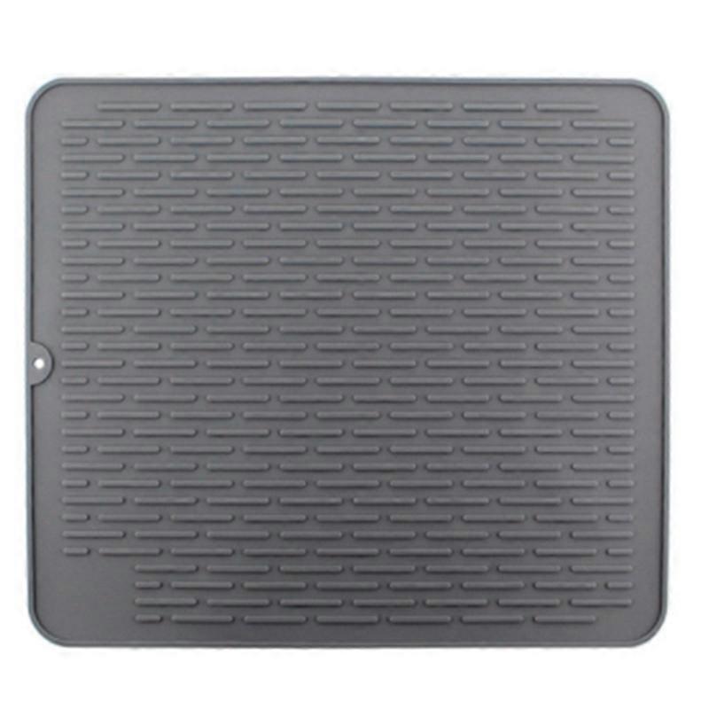 1 Pcs Large Silicone Placemat Dish Drying Mat & 1 Set Microfiber Duster,Duster Cleaning Kit With Extension Pole