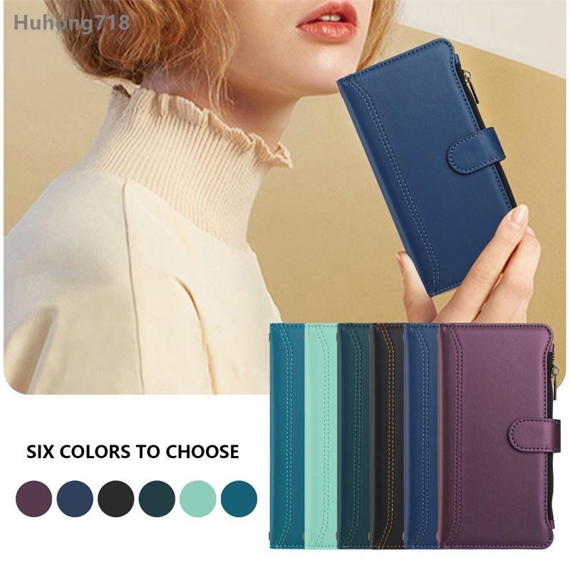 Kožené pouzdro na zip pro Infinix Smart 4 5 6 7 HD 8 Pro 9 10 Plus X653 Zero 20 30 40 4G 5G Peněženkové pouzdro