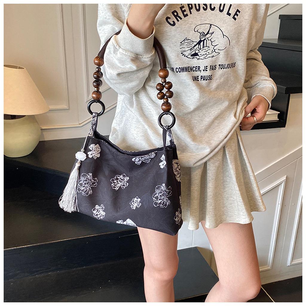 Pu Underarm Bag Stylish Chinese Shoulder Bag Women'S Handbag Elegant Large Capacity Tote Bag For Shopping Daily Commute Dating