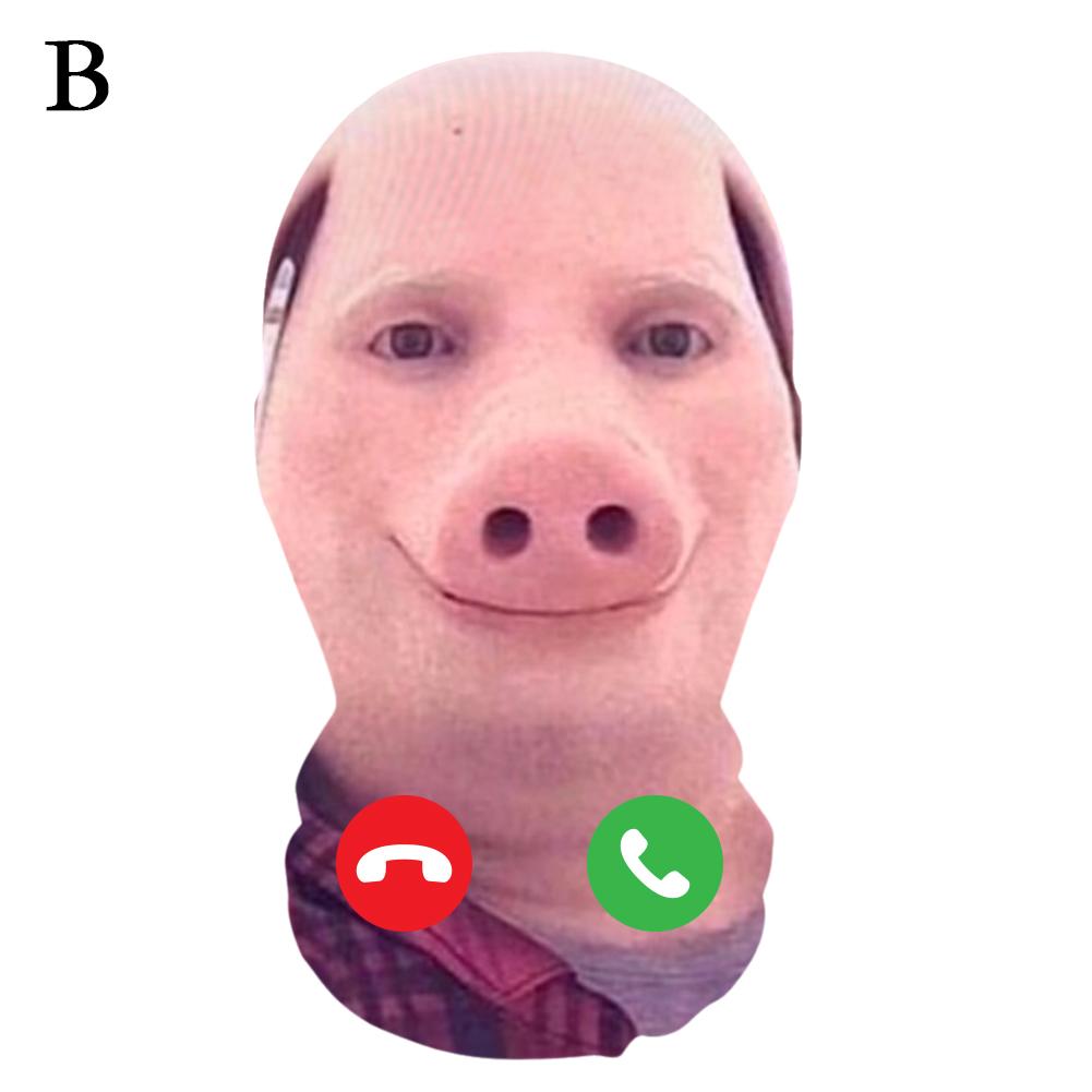Zajímavá bezešvá 3D tištěná maska na hlavu John Pork Usmívající se Party Cosplay rekvizity Štít na ochranu proti UV záření Vzor Ronaldo Cospla