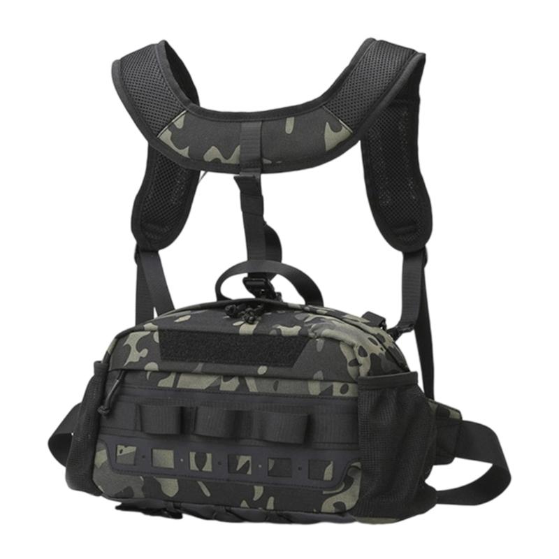 Fishing Tackle Backpack Double Shoulder Pack Splashproof Fishing Waist Bag for Men Large Capacity Backpack