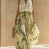 Spring V-Neck Ruffle Elegant Maxi Dress Women Clothing