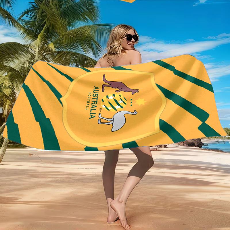 Australia Herb godło Ręcznik plażowy, Szybkoschnący, Łatwy w pielęgnacji, Odpowiedni zarówno do fitnessu, jak i na wakacje na plaży, Niezbędny sportowy