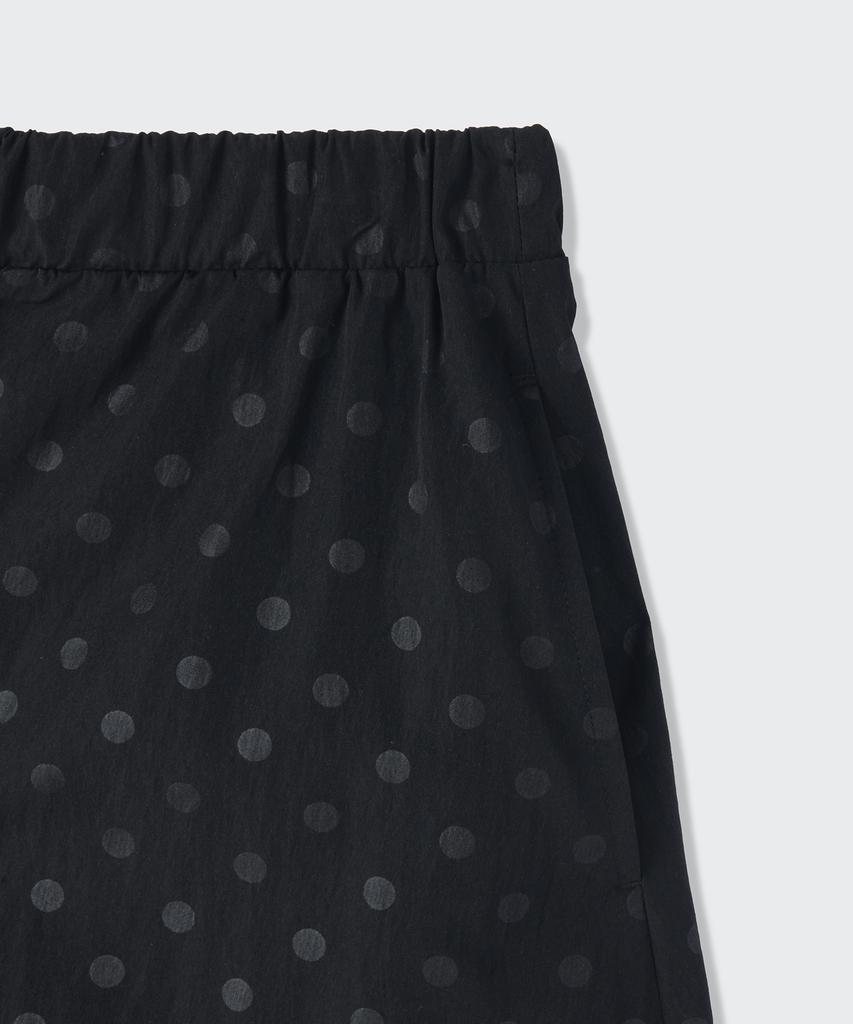 Musinsa Standard Woman Women'S Polka Dot Balloon Knee-Length Skirt [Black]
