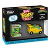 Figurine Bitty Pop! Ride | Tortues Ninjas | Leonardo Avec Le Van