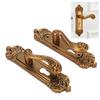 European Style Door Handle Lock Set Aluminum Silent Retro Interior Entry Door Lever Lock with 3 Keys for Home Bedroom Bathroom