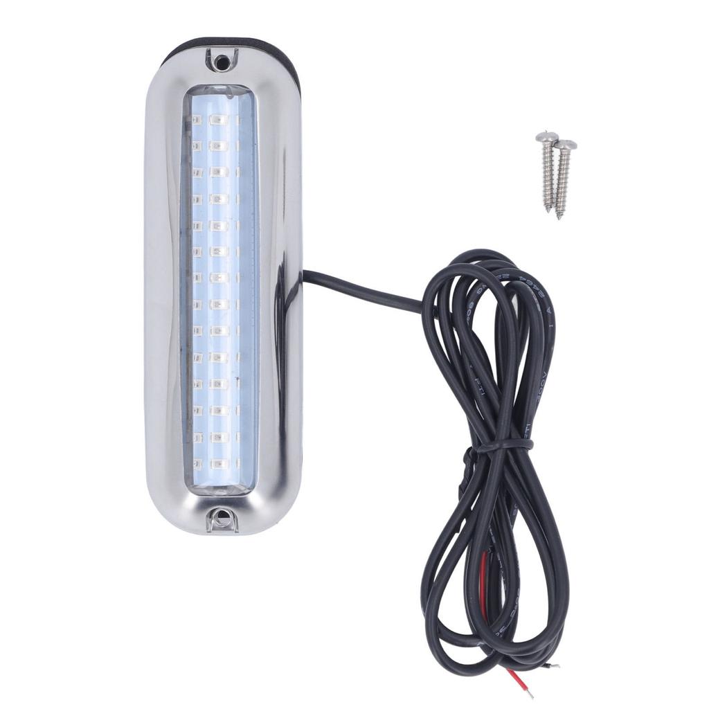 Underwater Boat Lights IP68 Waterproof 42 LED Beads 125 degrees Wide Angle Highlight Marine Light Lamp DC10‑30V Blue