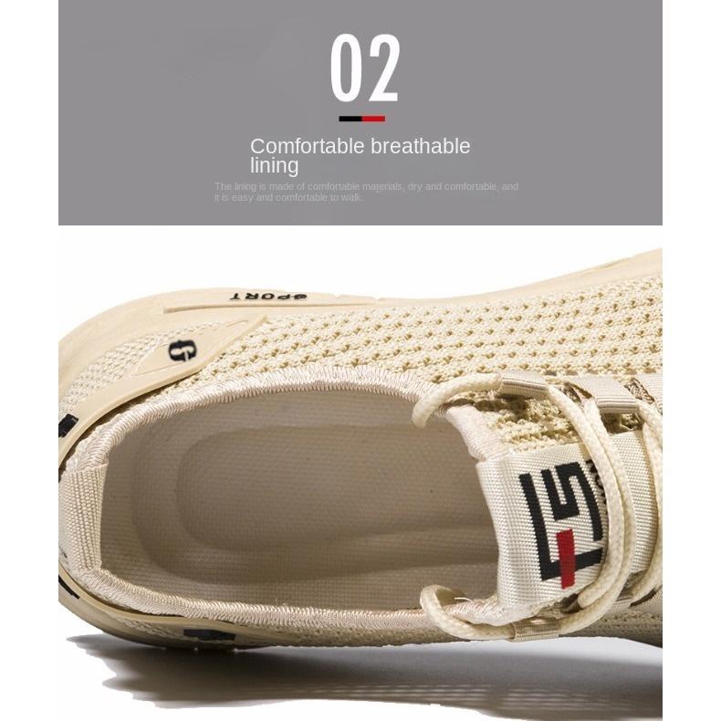 Mesh Breathable Casual Shoes Fashion Trend Summer Comfortable Lightweight Men's Sports Shoes with All Fashion Single Shoes