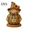 Maple Leaf Sunflower Yard Accents 3 Pcs Fall Wooden Scarecrow Figurines, Farmhouse Rustic Statue with Decorative Craft for Thanksgiving Leaf,