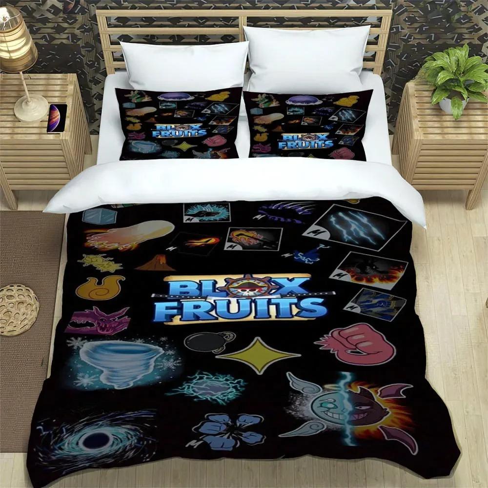3D Game B-blox Fruits Bedding Sets Exquisite Bed Supplies Set Duvet Cover Bed Comforter Set Bedding Set Luxury Birthday Gift