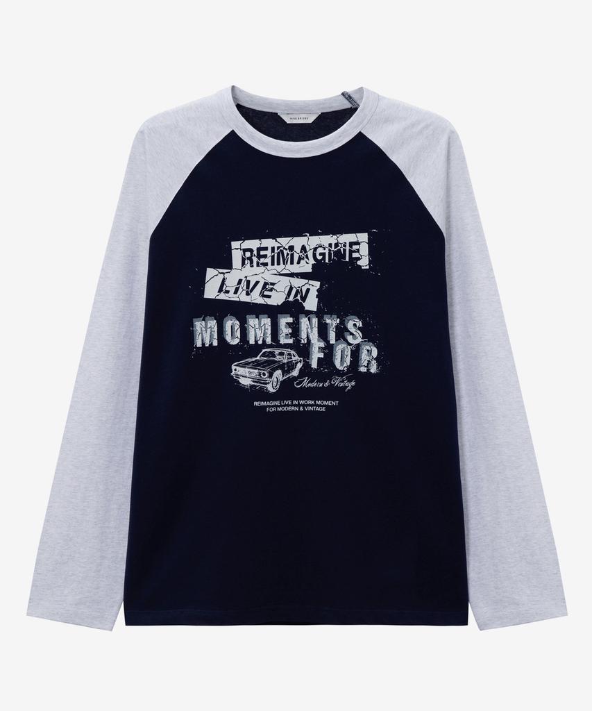 MINDBRIDGE Raglan Oversized Long Sleeve T-Shirt - 2 Colors