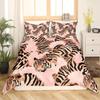 Tiger Duvet Cover Set for Teens Queen King Size Lightweight Quilt Covers Wildlife Pattern Bedding Set Bedroom Decor No Comforter