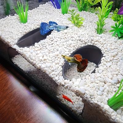 Multifunctional Aquarium Underground Tunnel Cave Curve Fish Tank Decoration Two Hole Fish Tank Decor Under Gravel Tunnel