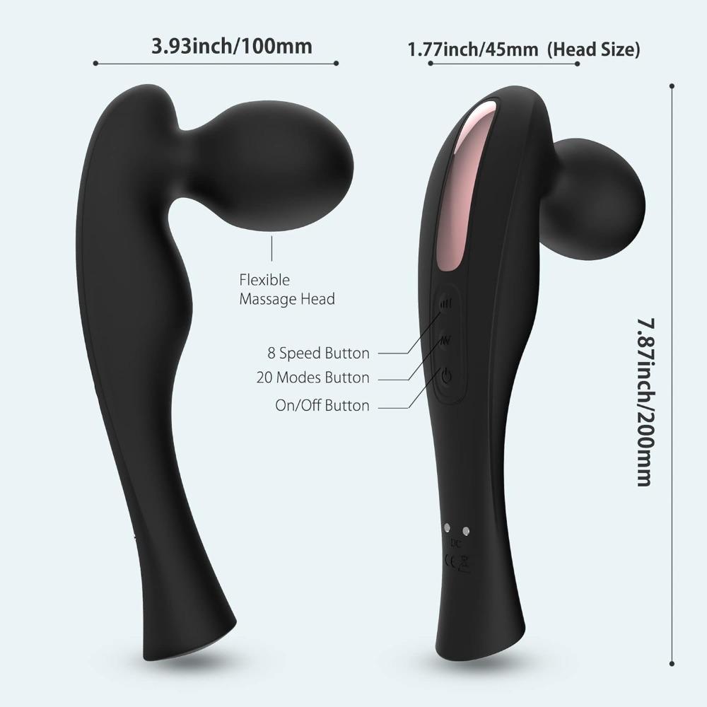 1pcs Electric Handheld Vibrating Skin Massager-Vibration Muscle Massager Deep Tissue Wand Massager for Neck Back Foot, Portable Massager for Full Body