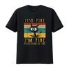 Funny CaT T Shirt It S Fine I M Everything Is Vintage Washed Casual Unisex Comfortable Stretched Versatile Fashion Streetwear
