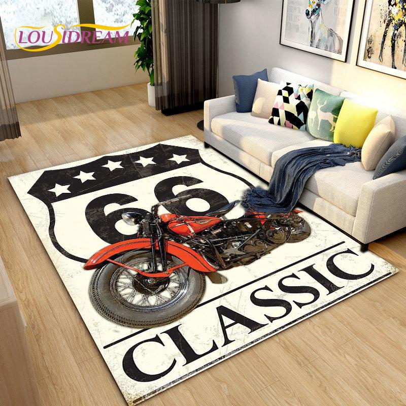 Tarihi Route 66, Ana Yol, mré estrada Alan Kilim, Ev Oturma Odası Yatak Odası Kanepe Paspas Dekor için Halı Halı, Kaymaz Zemin Mat