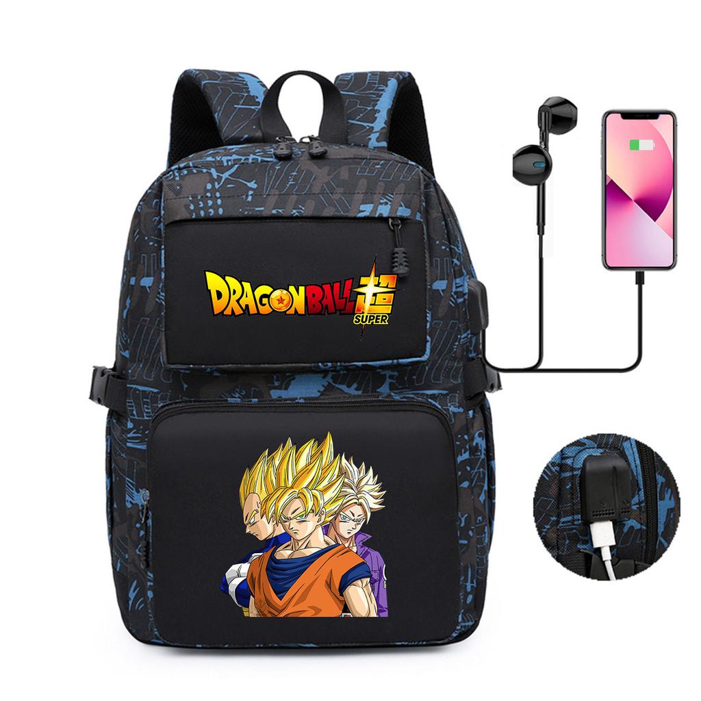 Riman Dragon Ball Peripheral Printed Backpack Youth Student School Bag Usb Computer Bag Backpack Men And Women