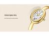 Yalalusi Gold Vintage Damen Minimalistische Quarz Oval Armbanduhr