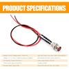 Keenso 4 Pcs 12V LED Pilot Light, 8mm Indicator Lamp Car Van Boat Indicator Light Pilot Dash Bulbs Directional Lamp(Red)
