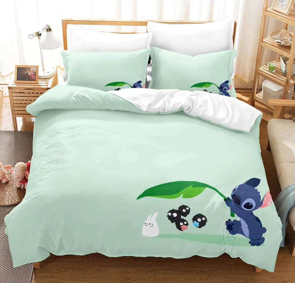 Copripiumino Cartoon Anime Matrimoniale King Size Set Biancheria da Letto Stampa Carina 3 Pezzi Biancheria da Letto Comoda per Bambini Contiene 2 Federe