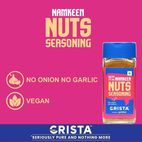 CRISTA Namkeen Nuts Seasoning | Healthy & Flavourful Snack Option | Mixed Spices Blend | Fresh & Flavourful  | No Onion | No Garlic | 50 Gms