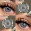 FUNSACHY 1 Paar Sharon Black Kontaktlinsen für Augen Große Augen 14,5 mm Farblinsen Puppenauge Kontakte Jährlich Schöne Kosmetik