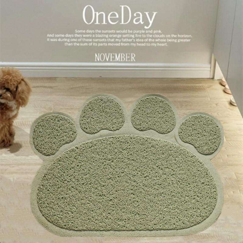 Anti-Splash Cat Litter Mat & Bed: Paw Pad & Silk Ring Design