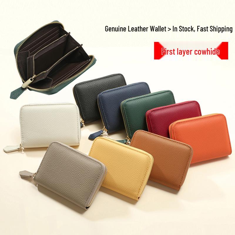 Japanese Cowhide Wallet for Men and Women – Compact Design, Large-Capacity Coin Purse