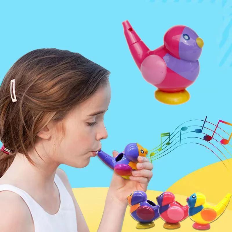 Coloured Drawing Water Bird Whistle Bathtime Musical Toy for Learning Gift Toy Musical Instrument