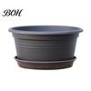 Non-slip Bulb Growing Pots Plant Pot with Saucer, 10 Inch 13 Wide Flowerpot Versatile for Balcony Drainage Holes, Indoor Outdoor Planter Tulips Lilies