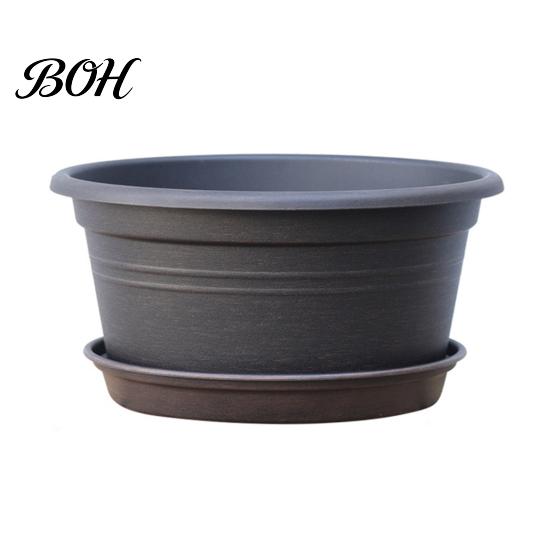 Non-slip Bulb Growing Pots Plant Pot with Saucer, 10 Inch 13 Wide Flowerpot Versatile for Balcony Drainage Holes, Indoor Outdoor Planter Tulips Lilies