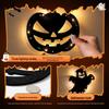 Halloween Hanging Pumpkin Lanterns with String Lights - Festive Scene Décor & Luminous Props