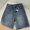Frühling Sommer Damen Lässige Jeansshorts Mode Damen Weites Bein Kurze Jeans Knielang Jeanshose Damen High Waist Shorts Mädchen