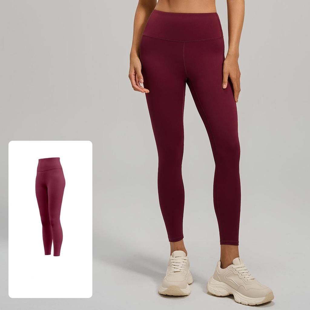 Leggings femininas de cintura baixa e ajuste fino de nove pontos, calças casuais de ioga com elevação do quadril