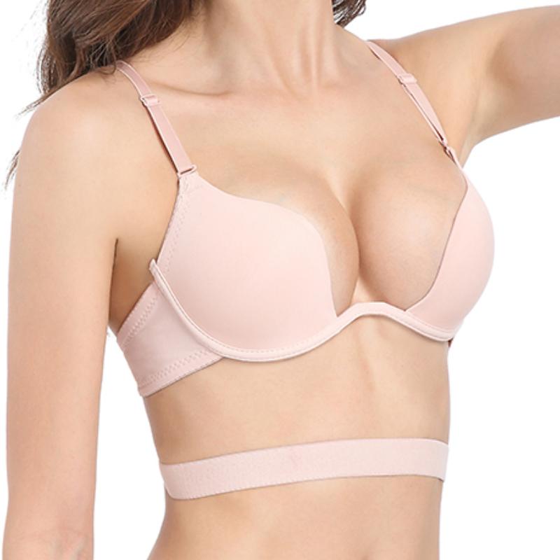 Sexy Deep V Push-Up Unterwäsche für Damen Push-Up Büstenhalter Unsichtbare Bügel-BHs