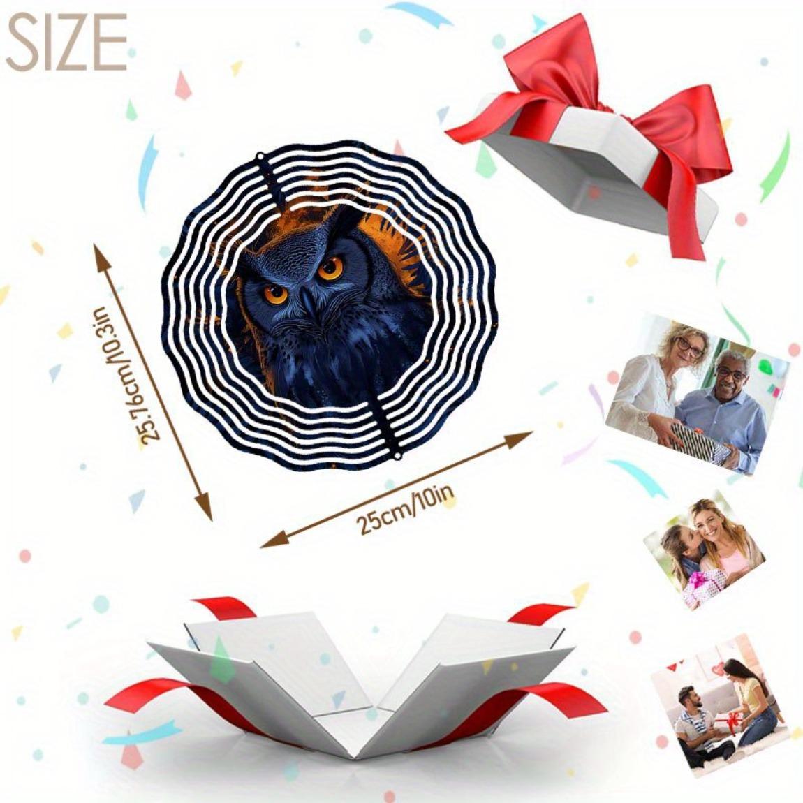 

Ночная сова король колокольчик ветра с дизайном мандалы металлический уличный декор успокаивающий звук подвесное украшение для сада патио в помещении всесезонный подарок