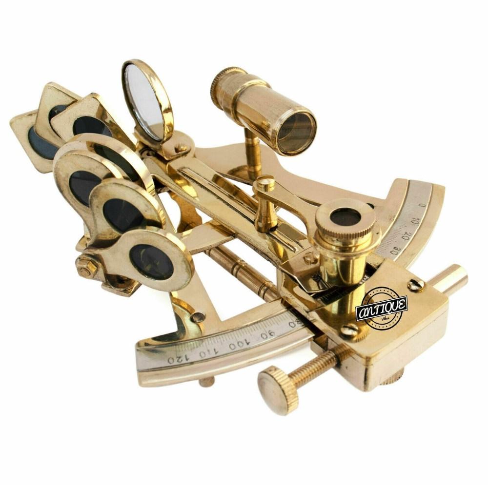 Messing-Marinesextant: Sammlerstück: Nautisches Astrolabium-Instrument