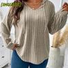Women's Fashion Casual Solid Color Print Long Sleeve V Neck Blouses & Shirts