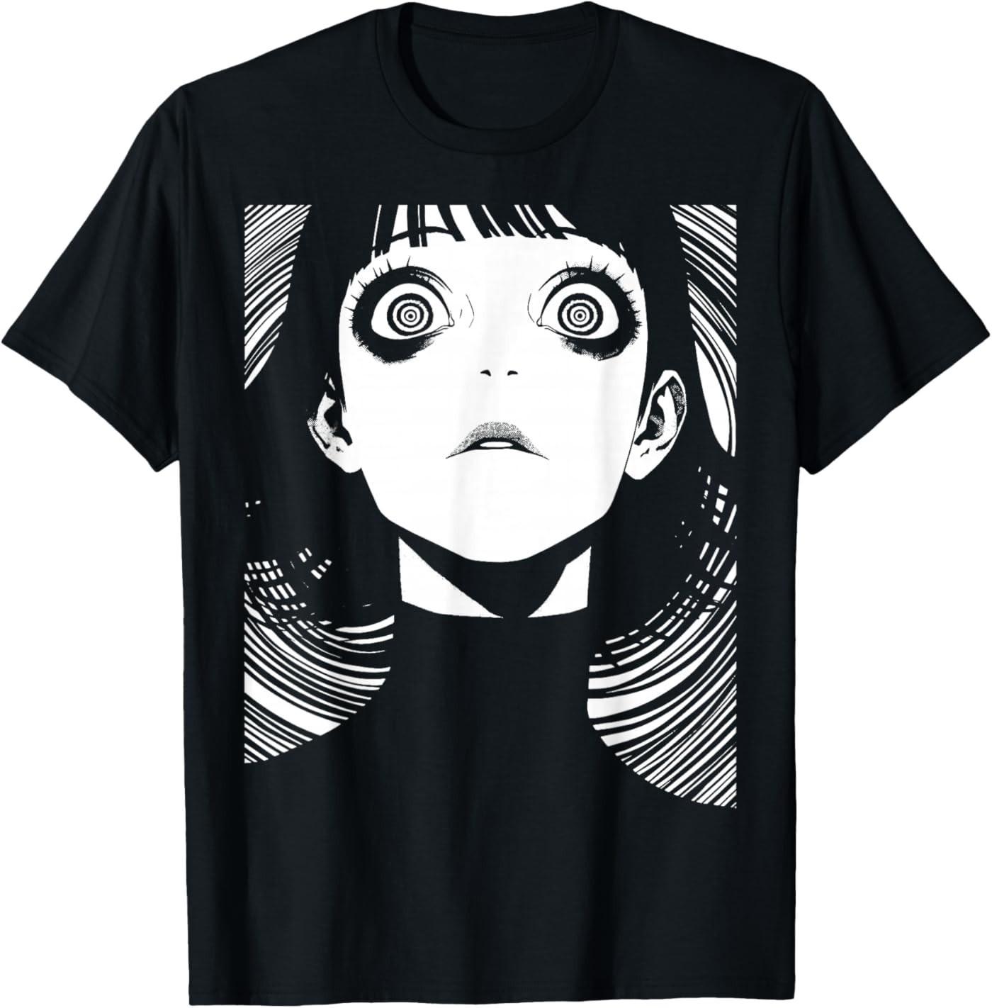 Horror Anime Manga Japan Japanese Creepy Kawaii Goth T-Shirt S разноцветный