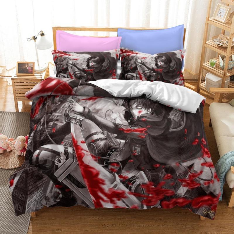 Bedding Kit, Attack Giant Series Size Three-Piece Quilt Cover