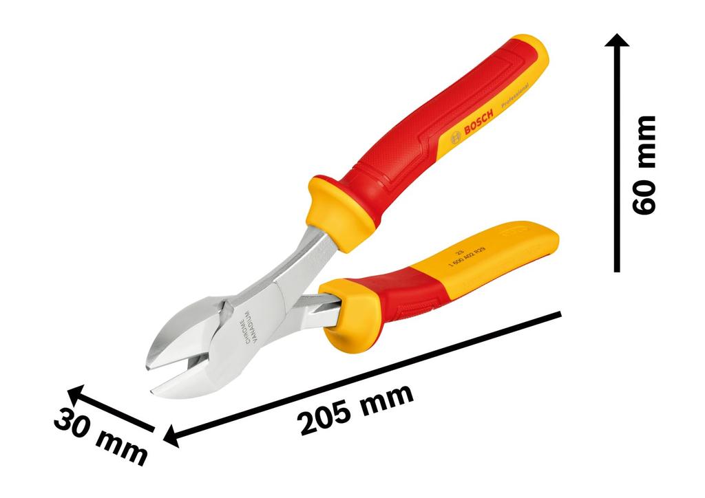 BOSCH Professional VDE High Leverage Diagonal Side Cutter 200mm –