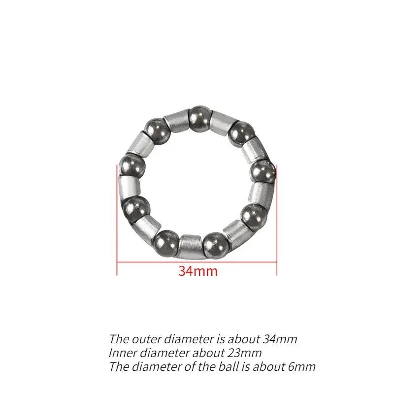 2PCS Bicycle Front Fork Ball Bearing Group Mountain Bike Bead Front Middle and Rear Axle Integrated Ball Frame Bearings