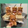 Cute Bear Bag Charm With Polyester Plush Material For Kids And Teens