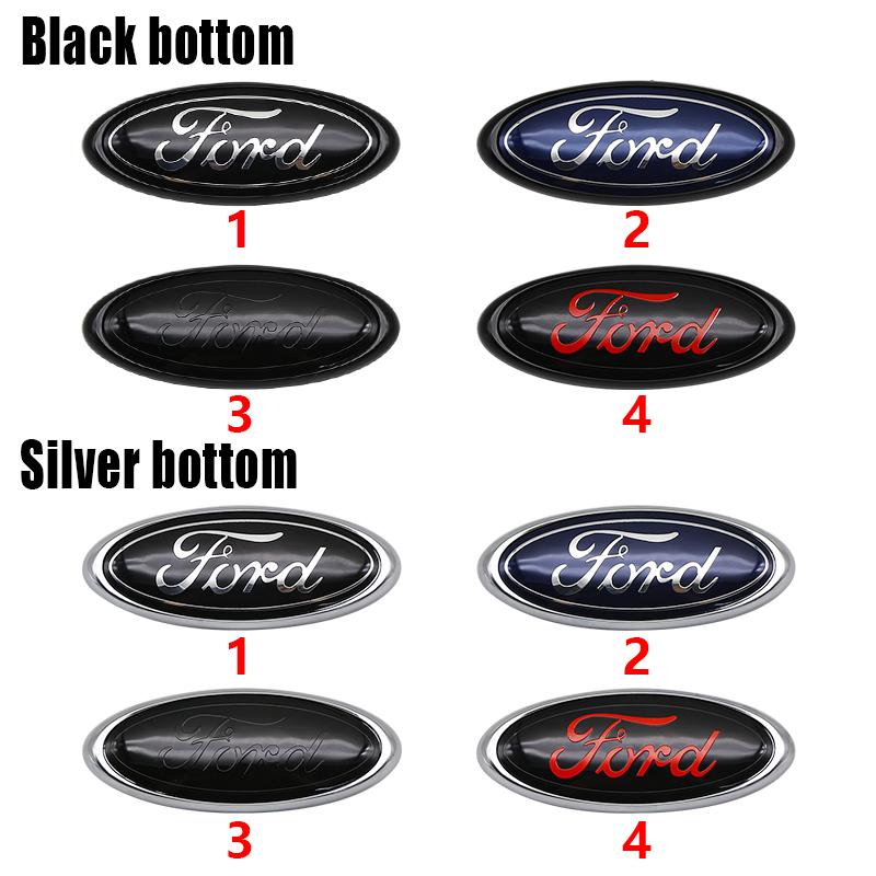 14.7x5.8cm 3D ABS Front Grille Trunk Badge Emblem Replacement For Ford Focus Ranger Mustang Mondeo Kuga Fiesta Tuning Accessory