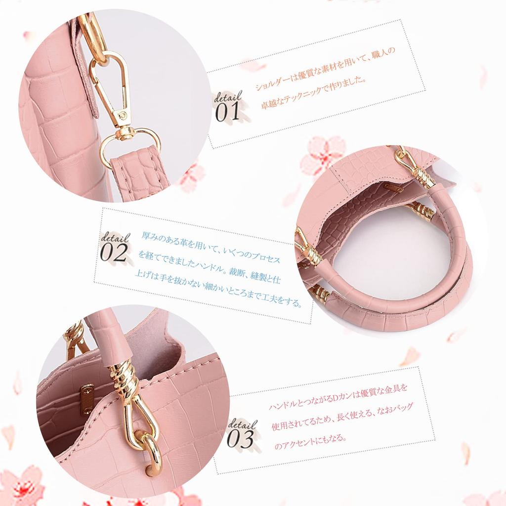 Set de Bolso de Mano para Mujer NICOLE & DORIS de 3 Capas con Relieve de Cocodrilo, con Cartera y Clutch. Bolso de Mano Impermeable de Cuero PU de Cocodrilo para el Trayecto al Trabajo. Elegante